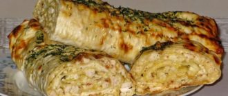 Лаваш с сыром и куриным филе: в духовке 15