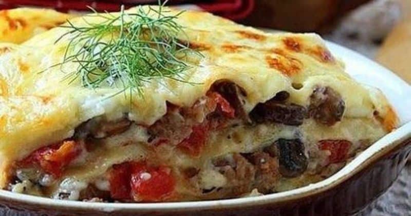 Лазанья с мясом и грибами: готовим быстро и без проблем 4 Лазанья с мясом и грибами