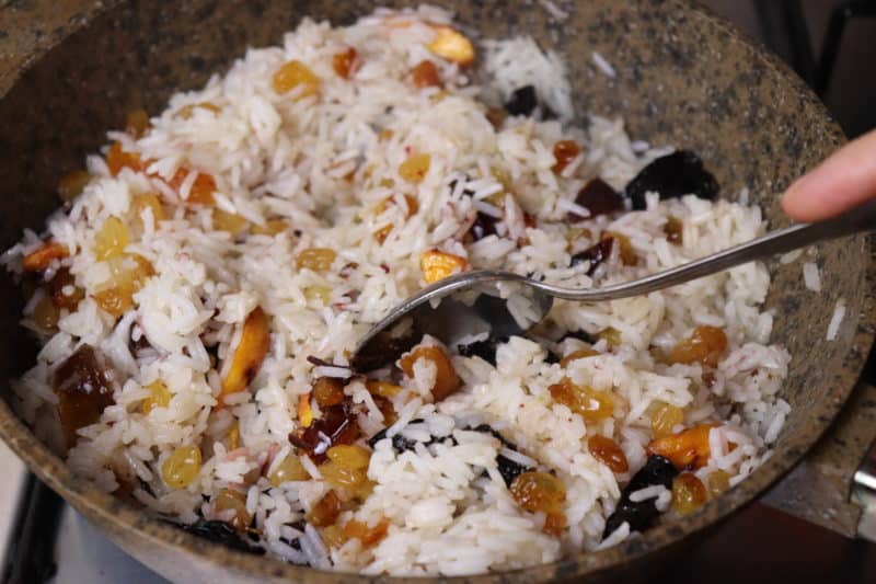 Плов с Изюмом и Сухофруктами в лаваше 6 Плов с изюмом
