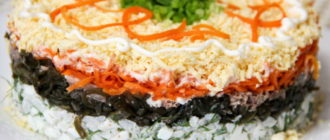 Салат с сайрой, морской капустой и рисом: уникальное сочетание продуктов 6