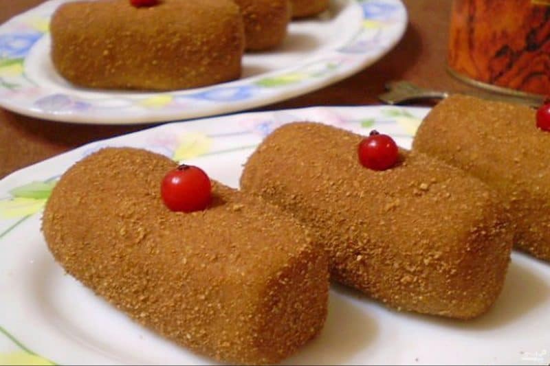 Пирожное картошка из печенья со сгущенкой