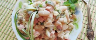 Салат с колбасой и фасолью: сытный и питательный салатик 5