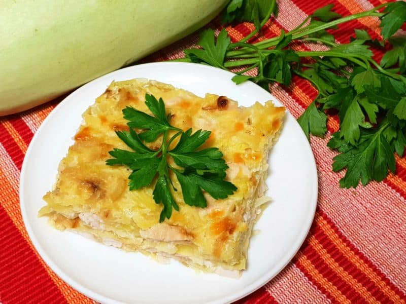 Запеканка из кабачков с курицей: вкусная, сочная, ароматная запеканка 6 Запеканка из кабачков с курицей