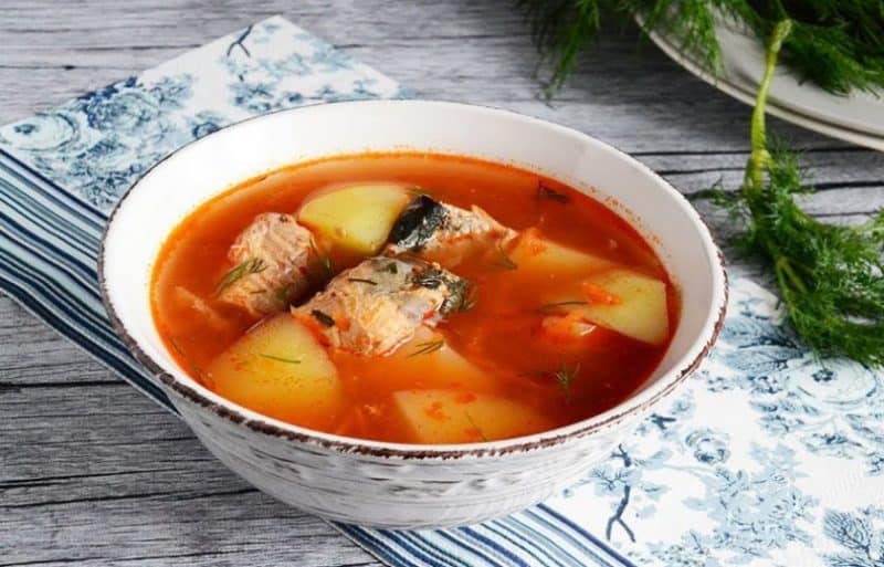 Рыбный суп из консервов горбуши: такой же вкусный супчик, как и из свежей рыбы 6 Рыбный суп из консервов горбуши