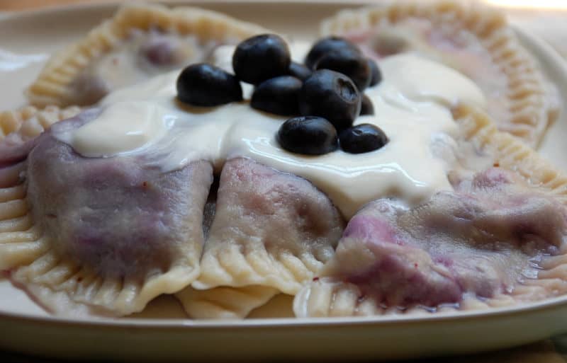 Вареники с черникой