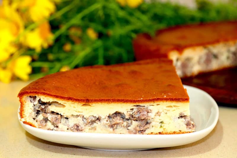 Заливной пирог с картошкой