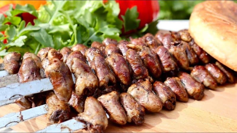 Куриные сердечки на мангале: вкусные, ароматные и сочные сердечки 7 Куриные сердечки на мангале