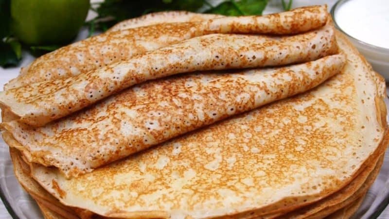Тонкие блинчики на кефире