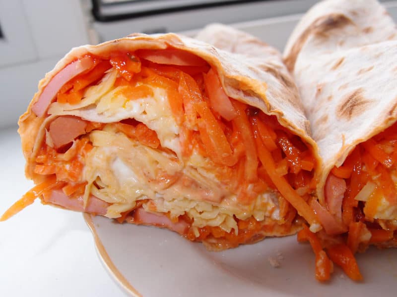 Лаваш с корейской морковкой: быстрая закуска из лаваша с морковью по-корейски 5 Лаваш с корейской морковкой