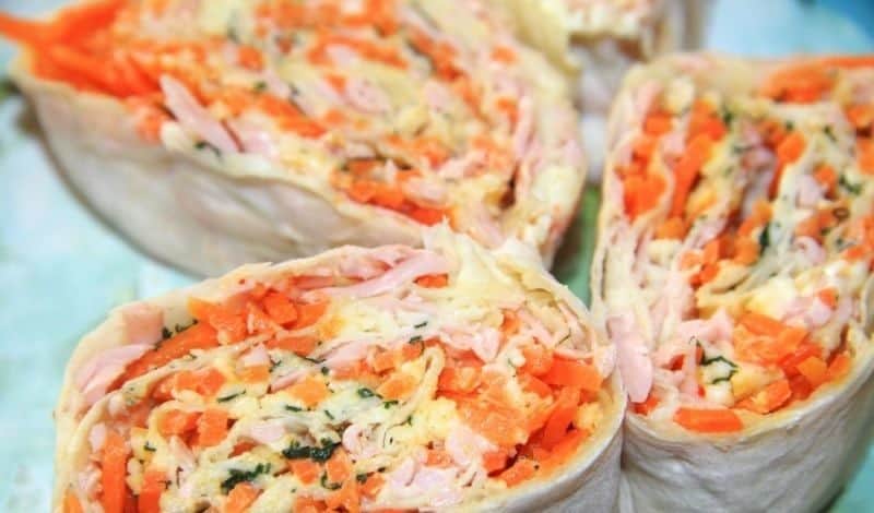 Лаваш с корейской морковкой: быстрая закуска из лаваша с морковью по-корейски 6 Лаваш с корейской морковкой