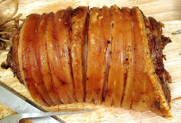 Рулет из свиной брюшины: вкусно, нарядно, необычно и празднично 5 Рулет из свиной брюшины