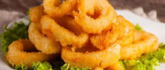 Кольца кальмара в кляре: мясо кальмара получается нежным с хрустящей корочкой 1