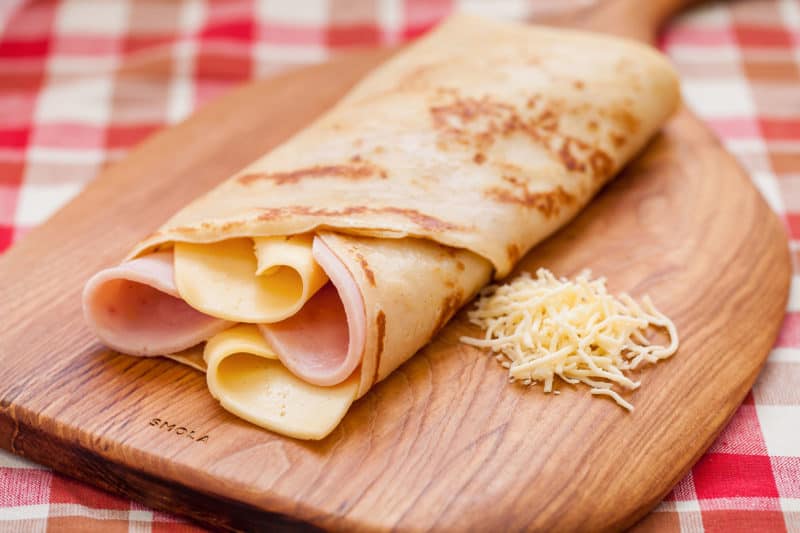 Блины с ветчиной и сыром: вкусные ароматные блинчики с хрустящей корочкой 6 Блины с ветчиной и сыром