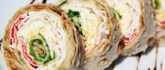 Крабовый рулет из лаваша: оригинальная нарядная закусочка 5