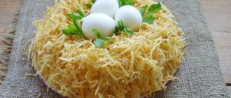 Салат Гнездо глухаря: вкусный и красивый салат 11