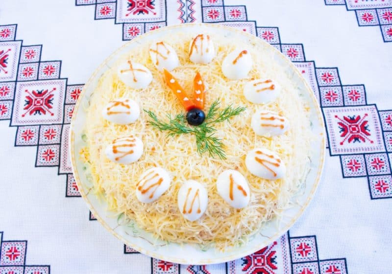 Салат Часы