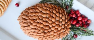 Салат Шишка: слоёный вкусный салат, поданный в виде шишек 3