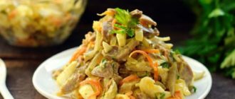 Салат из куриных желудков: вкусный и сытный салат из доступных продуктов 1