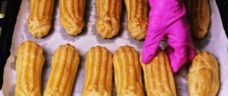 Заварные эклеры. Новый бюджетный рецепт и вкусный французский крем 17
