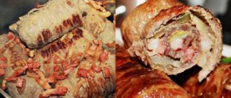 Мясной рулет с огурцами: сочное мясо в сочетании с сочной начинкой порадует всю семью 2
