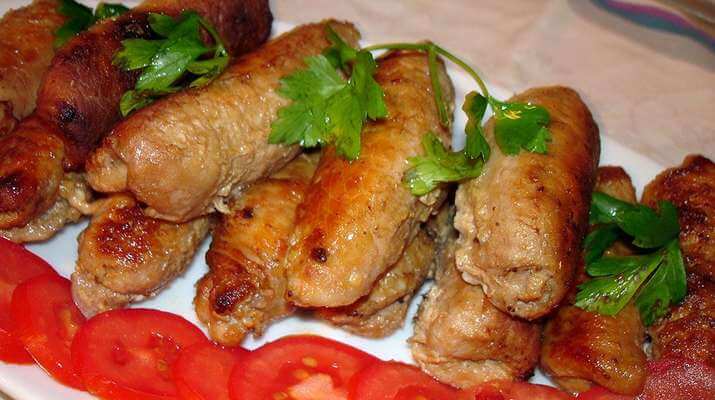 Мясные пальчики с начинкой