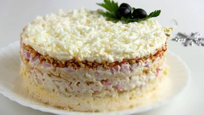 Салат Снежная королева: отличный многослойный салат 7 Салат Снежная королева