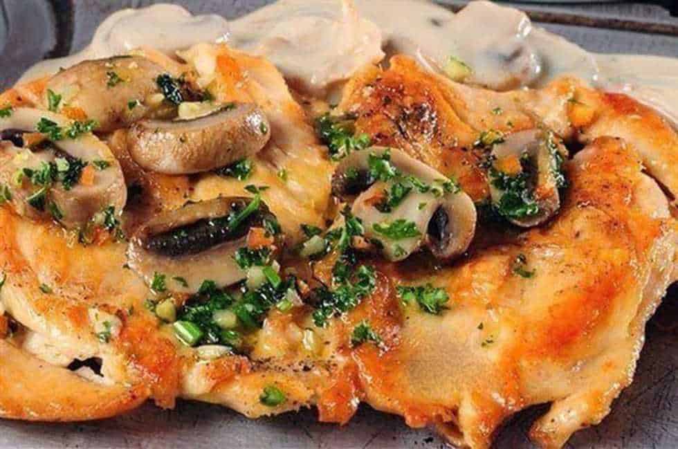 Курица с шампиньонами