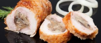Куриные рулеты с грибной начинкой 2
