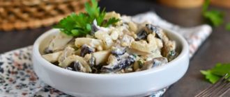 Французский салат с грибами. Салат с грибами отлично заменит мясные салатики 10