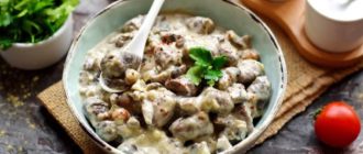 Куриные сердечки с грибами в сметане. Весь секрет этого блюда в соусе! 8