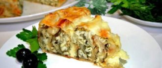 Пирог с мясом Лаваш в нежной заливке. Вкусный пирог с минимальными затратами времени и сил 1