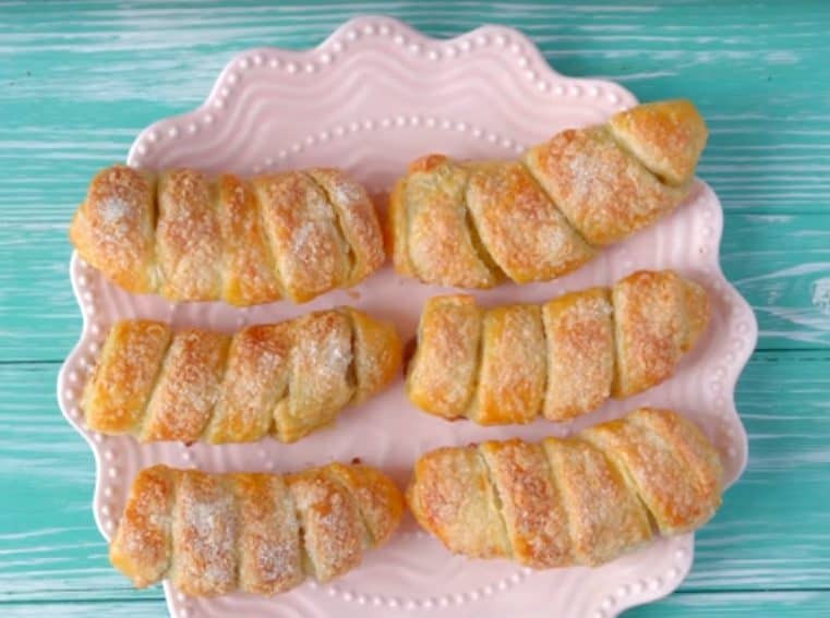 Бананчики в слоёном тесте. Оригинальный и вкусный десерт к чаю 4 Бананчики в слоёном тесте