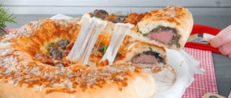 Домашняя пицца с мясным бортиком. Оригинальная закуска для всей семьи 1