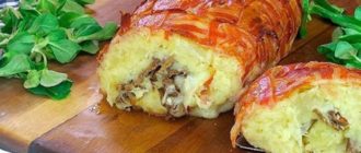 Картофельный пирог из бекона. Вкусная несладкая выпечка с сыром и грибами 18