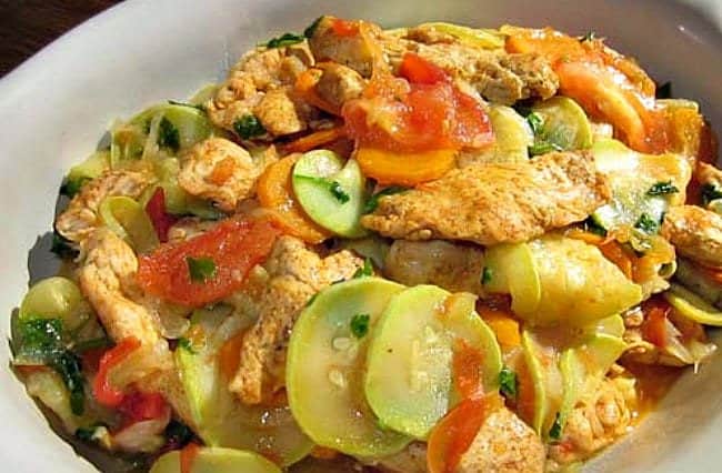 Курица с кабачками на сковороде. Простое и очень вкусное блюдо на каждый день 4 Курица с кабачками на сковороде