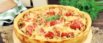 Открытый пирог с мясом. Вкусно, просто и очень необычно 8