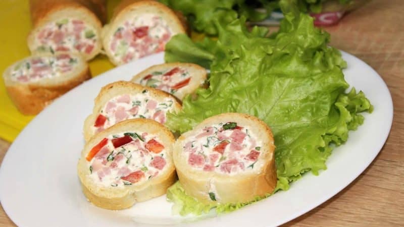 Фаршированный багет. Простой и быстрый рецепт вкусного завтрака