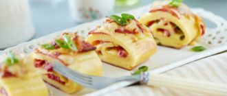 Экспресс-рулет из омлета с колбасой. Ароматный и вкусный завтрак на скорую руку 18