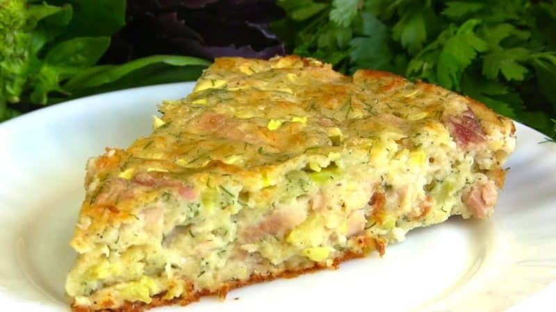 Заливной пирог с курицей и кабачками. Все подруги выпрашивают этот рецепт 4 Заливной пирог с курицей и кабачками