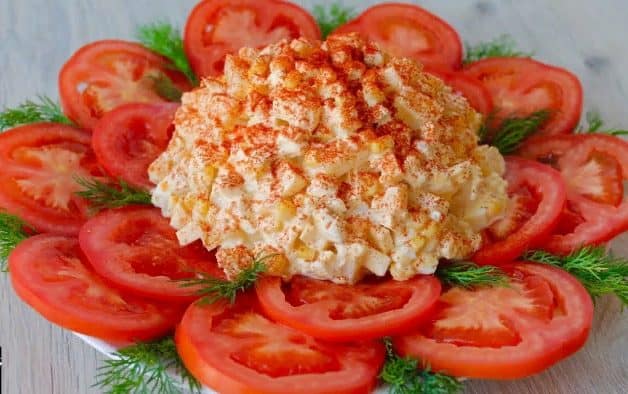 Изысканный салат Африканская роза. Красивый, вкусный и свежий салатик для любого торжества 4 Изысканный салат Африканская роза