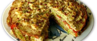 Кабачково-сырный тортик с мясом. Сытная закуска из сезонных овощей для любого застолья 19