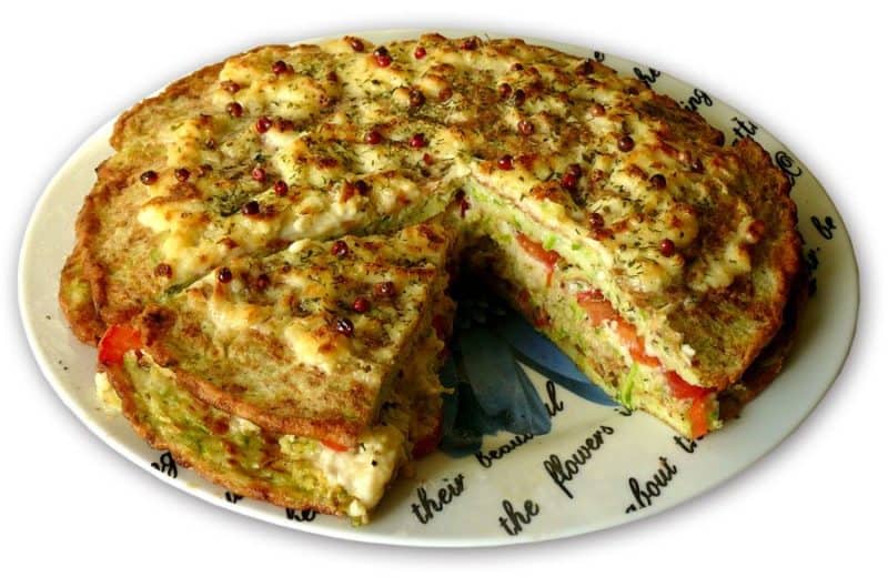 Кабачково-сырный тортик с мясом. Сытная закуска из сезонных овощей для любого застолья 4 Кабачково-сырный тортик с мясом