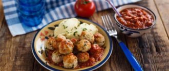 Мясные шарики с цветной капустой и соусом. Сытный ужин на скорую руку 7