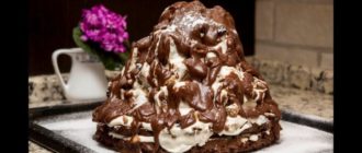 Торт Вулкан. Вкусное лакомство, простое в приготовлении 9