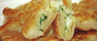Кефирные конвертики с сыром и зеленью. Вкусное угощение на скорую руку 13