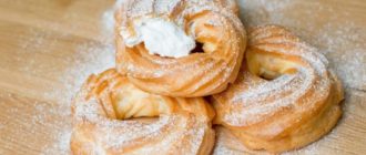 Колечки из заварного теста в белой глазури. Лёгкий и вкусный десерт на каждый день 7