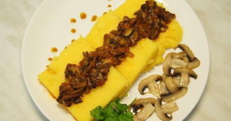 Полента с грибами. Вкусная закуска с любимыми грибами 5 Полента с грибами. Вкусная закуска с любимыми грибами