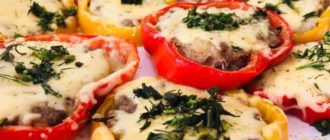Фаршированные перцы со сливочной начинкой. Запечённые овощи с насыщенным вкусом 1