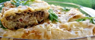 Мясной пирог из тонкого лаваша. С тестом не придётся возиться 10