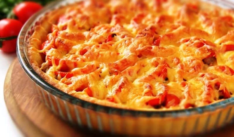 Открытый пирог с мясом. Очень необычно, вкусно и невероятно просто 4 Открытый пирог с мясом